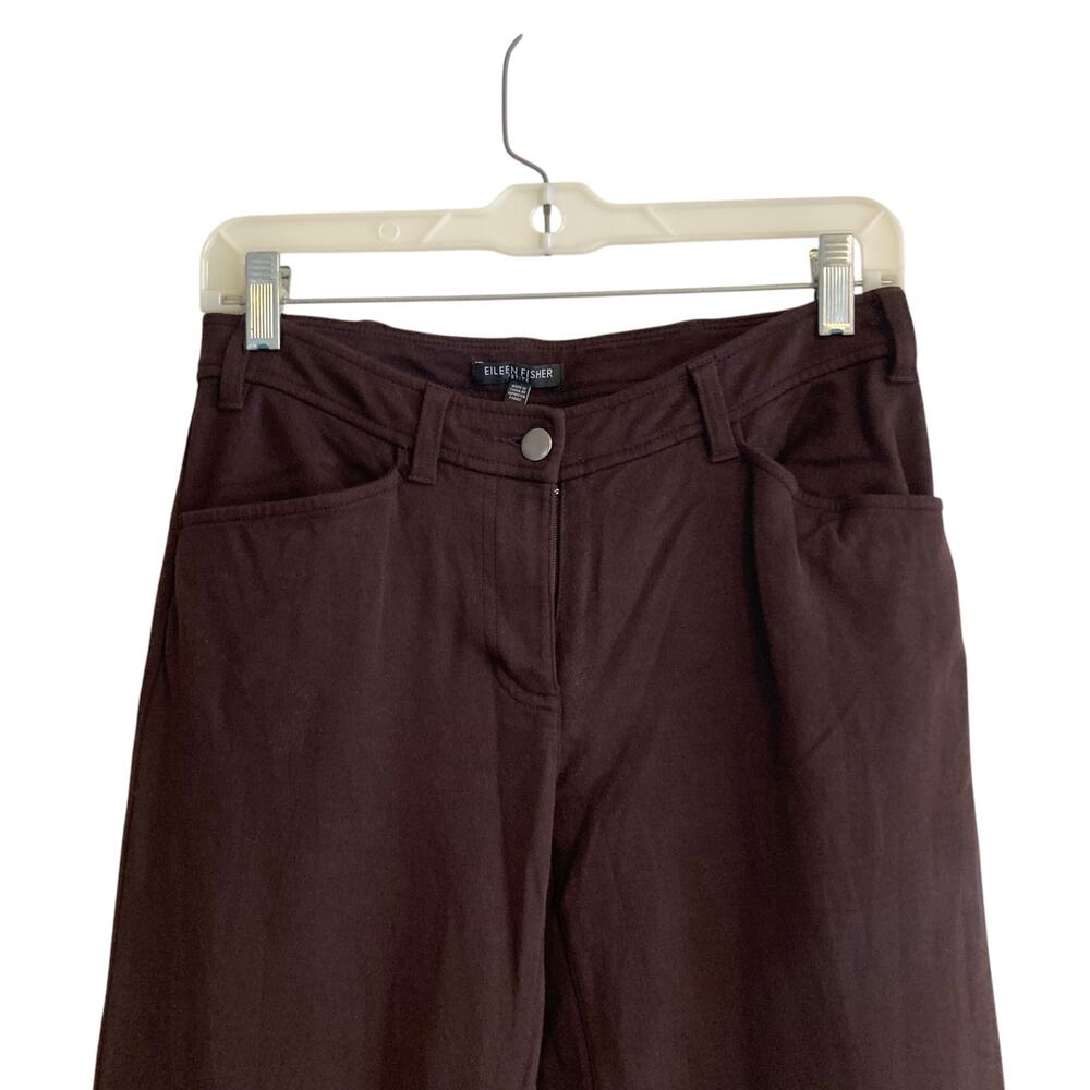 Eileen Fisher Maroon Bootcut Pants Womens Sz 28 Stretch Mid Rise Business Comfy - Picture 6 of 16